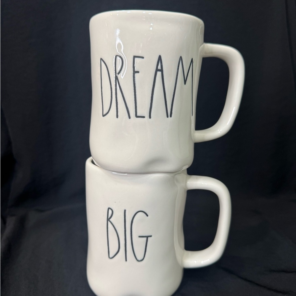 Rae Dunn White Ceramic Mugs - Dream Big